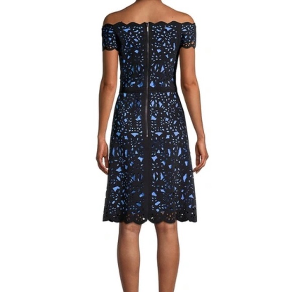 Nue by Shani blue/purple and black laser cut dress - Picture 5 of 16